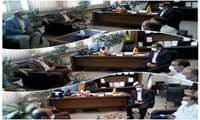 جلسه ریاست محترم بیمارستان زعیم با مهندس نادری مدیر منطقه برق پاکدشت و کارشناسان این اداره